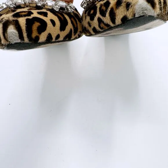 LK Bennett Elin Leopard Print Calf Hair Flats