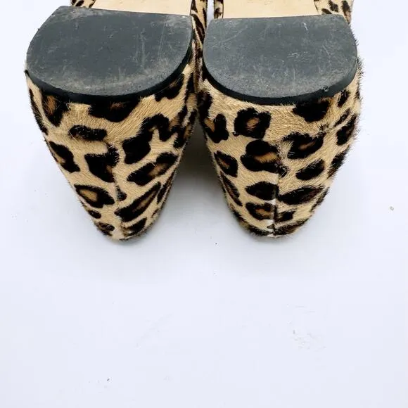 LK Bennett Elin Leopard Print Calf Hair Flats