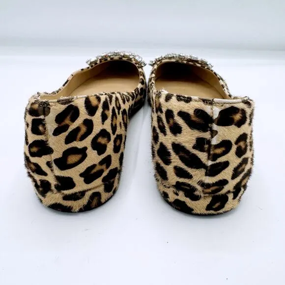 LK Bennett Elin Leopard Print Calf Hair Flats