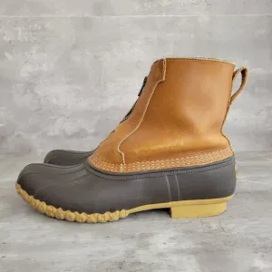 LL Bean Boots Mens Size 10 Sherpa Lined Front Zip Duck Boots USA