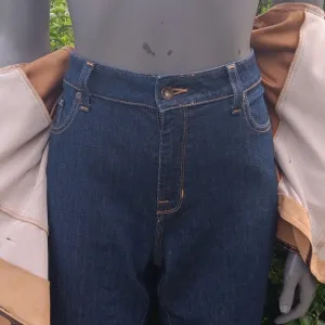 L.L. BEAN LADIES CLASSIC FIT 93% COTTON DENIM BLUE JEANS