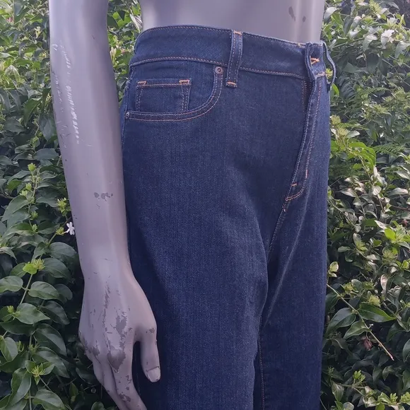 L.L. BEAN LADIES CLASSIC FIT 93% COTTON DENIM BLUE JEANS