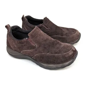 L.L. BEAN men's brown suede slip-on loafers sneakers