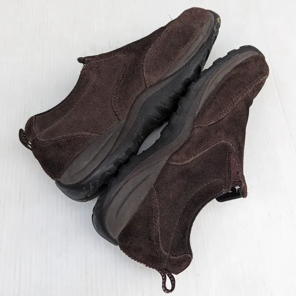 L.L. BEAN men's brown suede slip-on loafers sneakers