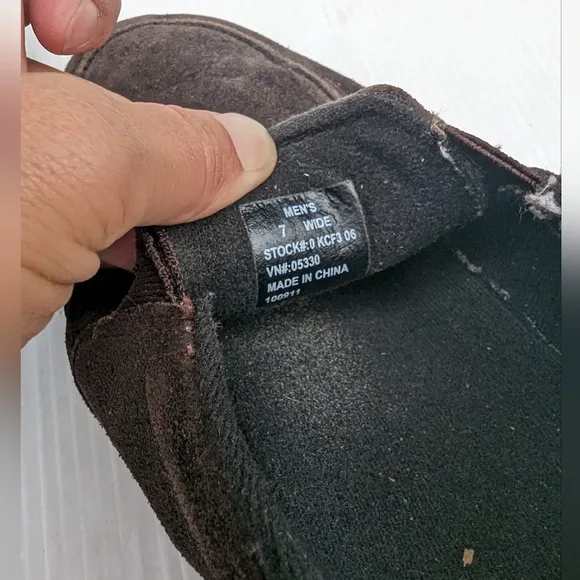 L.L. BEAN men's brown suede slip-on loafers sneakers