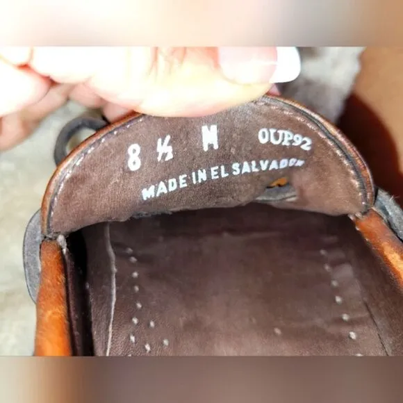 L.L.Bean leather slip on loafers,Women's sz 8.5,Brown.