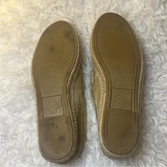 Loewe camel suede leather loafers