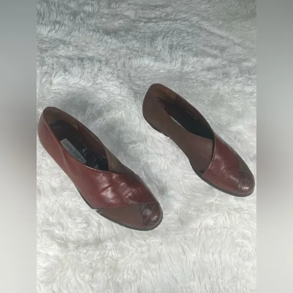 Lorenzo Banfi | Vintage Made in Italy Women’s Leather Slip On Loafers