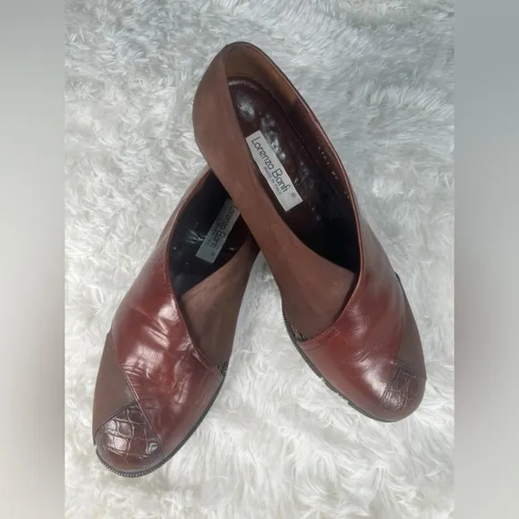 Lorenzo Banfi | Vintage Made in Italy Women’s Leather Slip On Loafers