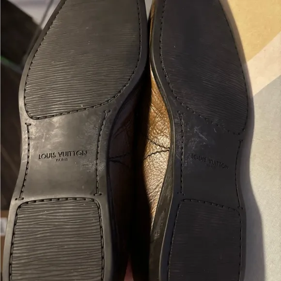 Louis Vuitton Brown Leather Loafers with Tassels