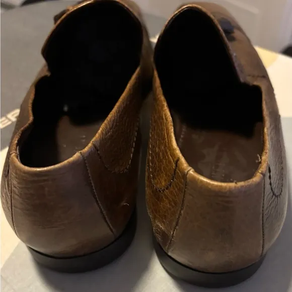 Louis Vuitton Brown Leather Loafers with Tassels