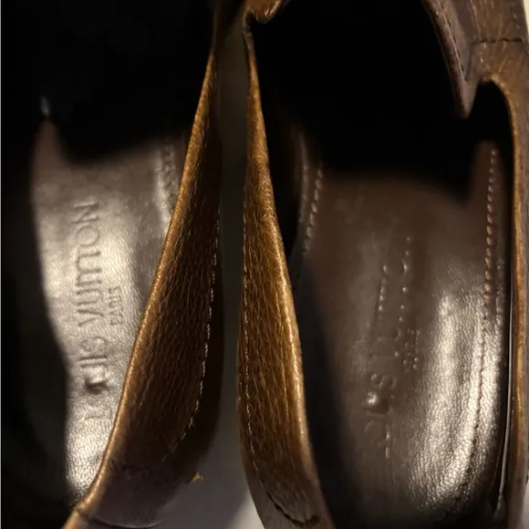 Louis Vuitton Brown Leather Loafers with Tassels