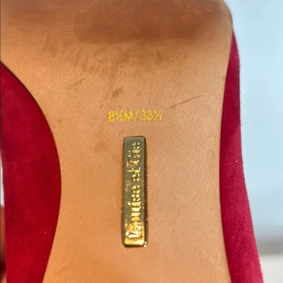 Louise et Cie Red Suede Brianna buckle pumps size 8.5