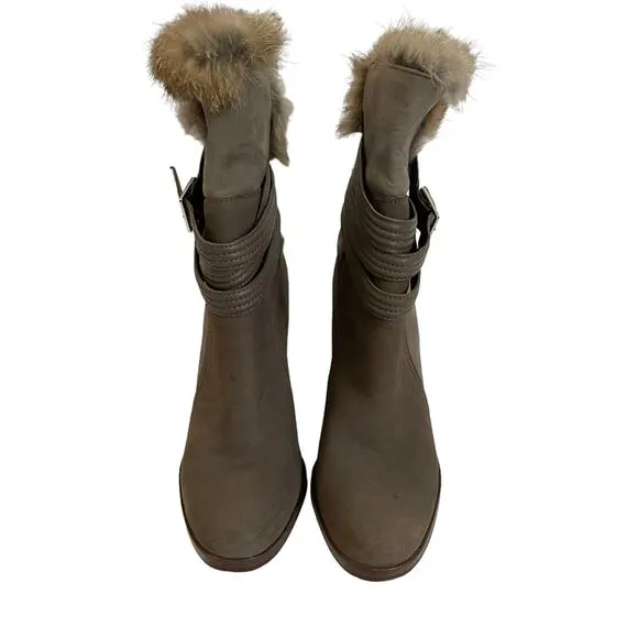 Louise et Cie Ynez Suede and Rabbit Fur Boots