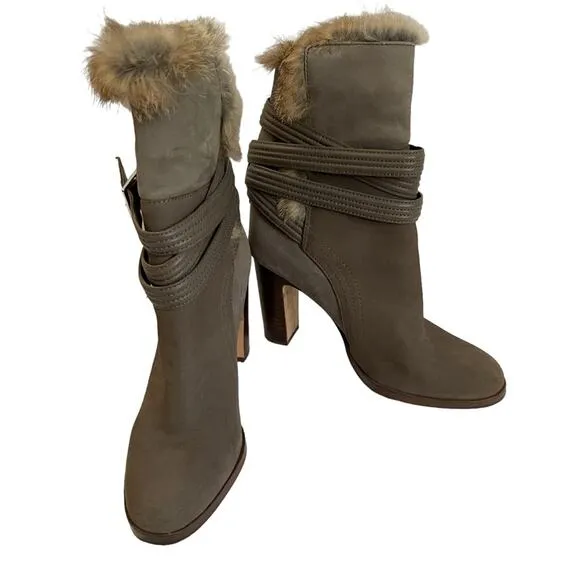 Louise et Cie Ynez Suede and Rabbit Fur Boots