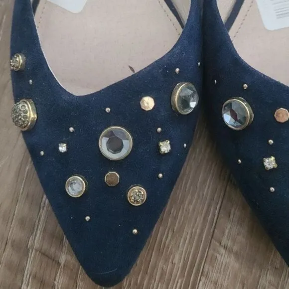 Louise et Cie 'Lo Alwick' Suede‎ Flats with Rhinestones &amp; Studs