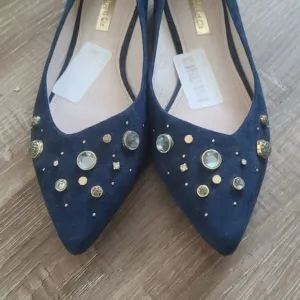 Louise et Cie 'Lo Alwick' Suede‎ Flats with Rhinestones &amp; Studs