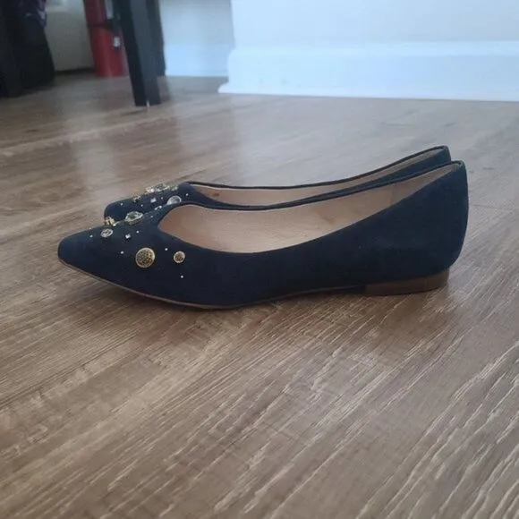 Louise et Cie 'Lo Alwick' Suede‎ Flats with Rhinestones &amp; Studs