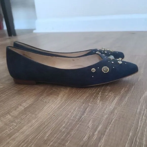 Louise et Cie 'Lo Alwick' Suede‎ Flats with Rhinestones &amp; Studs