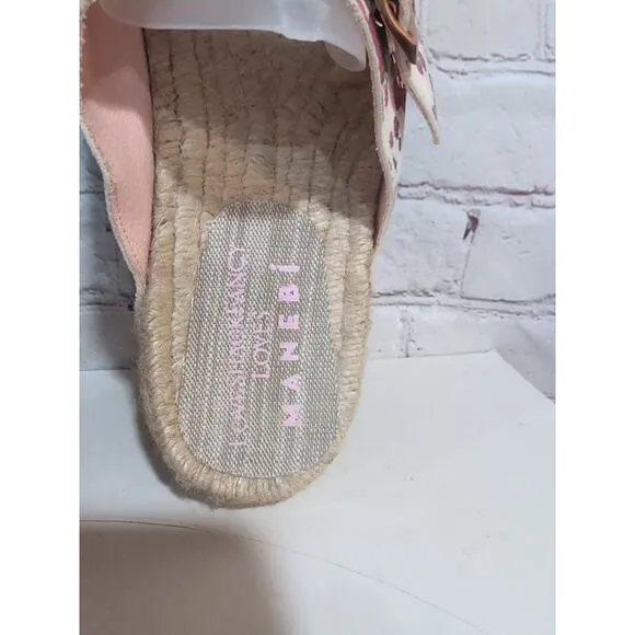 Love Shack Fancy X Manebi Floral Strawberries Sz 39 Nordic Sandal Espadrilles