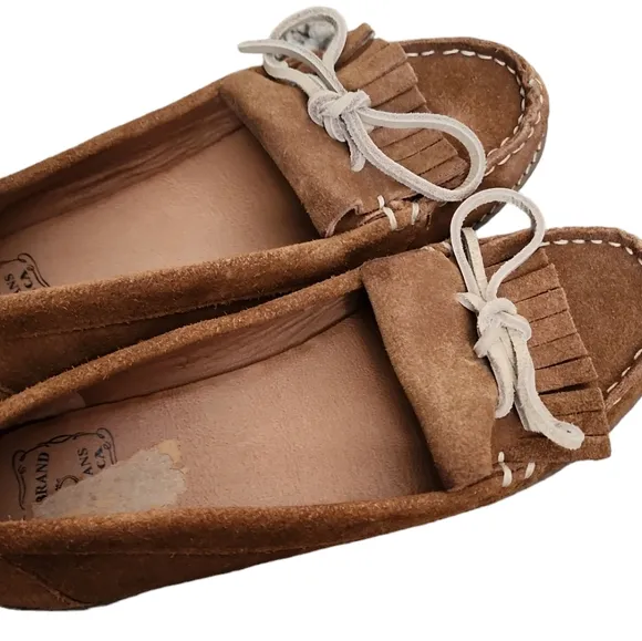 Lucky brand brown suade moccasin loafers