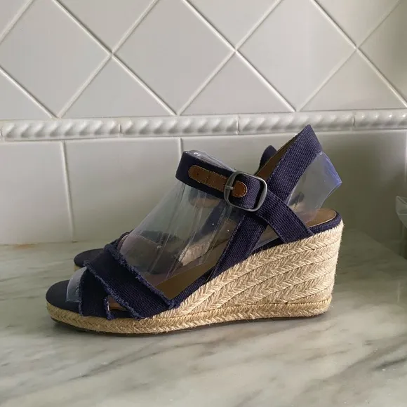 Lucky Brand Margaline Espadrille Wedge Navy
