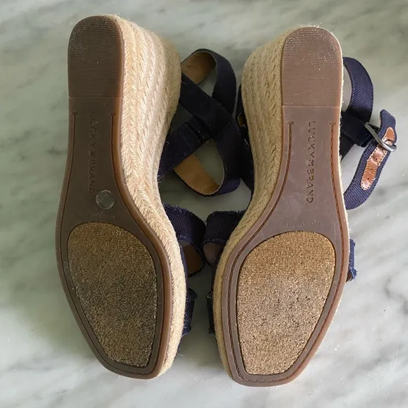Lucky Brand Margaline Espadrille Wedge Navy