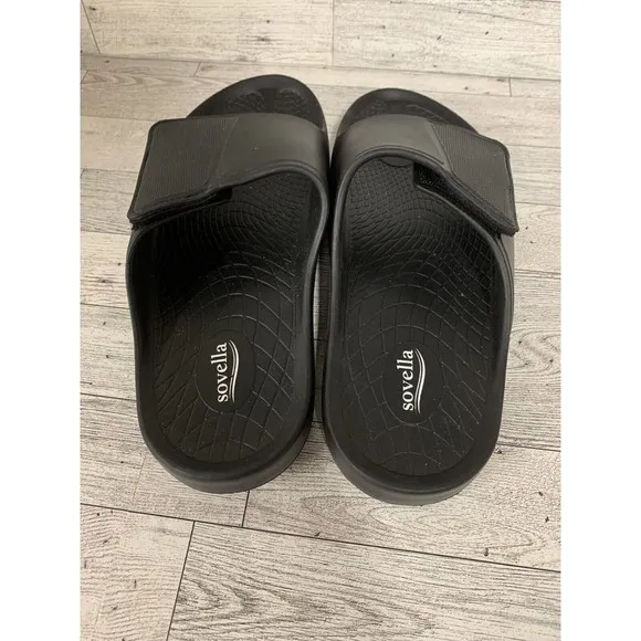 Lucky Feet Sovella Orthotic Slides Black Men’s 9 Womens 11