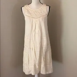Lucky brand ivory eyelet sundress size small