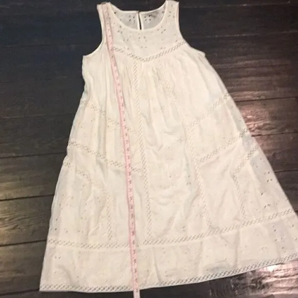 Lucky brand ivory eyelet sundress size small