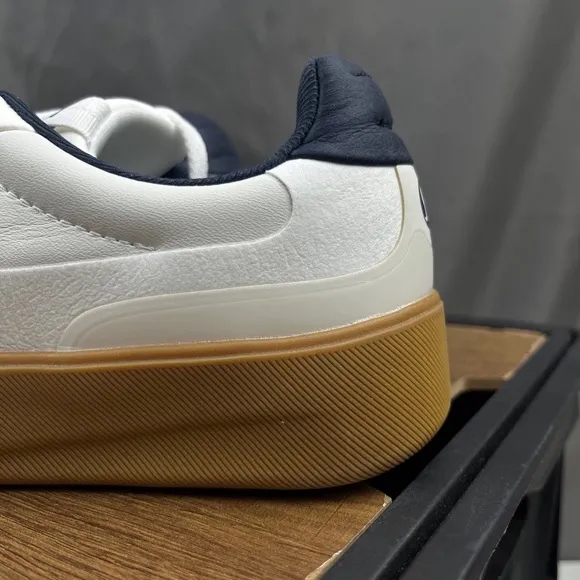 Lululemon Athletica White and Blue Slip-On Loafers