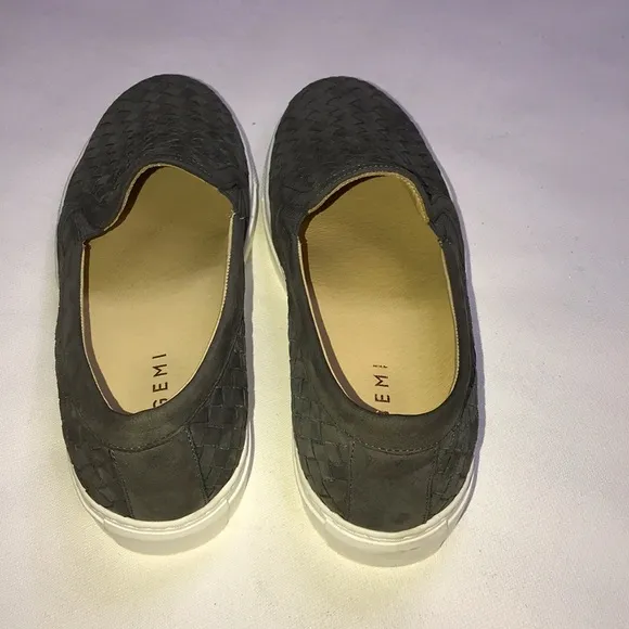 M Gemi Cerchio Leather Woven Slip on Sneakers 40