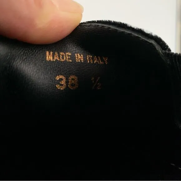 M. GEMI Cerchio Velvet Slip On Sneakers Black 38.5
