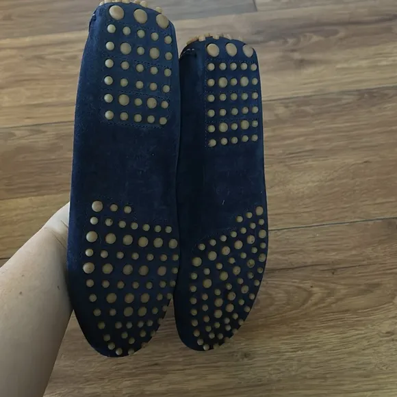 M. Gemi Felize Blue Gray Suede Loafers
