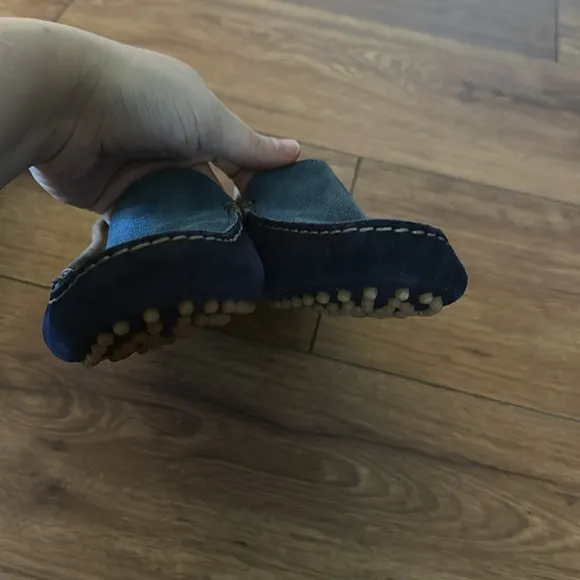 M. Gemi Felize Blue Gray Suede Loafers