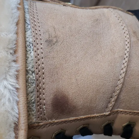 Madden Girl Crystal Convertible Lined Boots Lace Tie Up Tan Women Beige | Sz 6.5