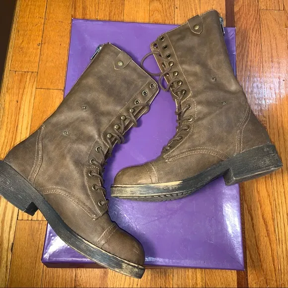 Madden Girl Mid-Calf Combat Boots