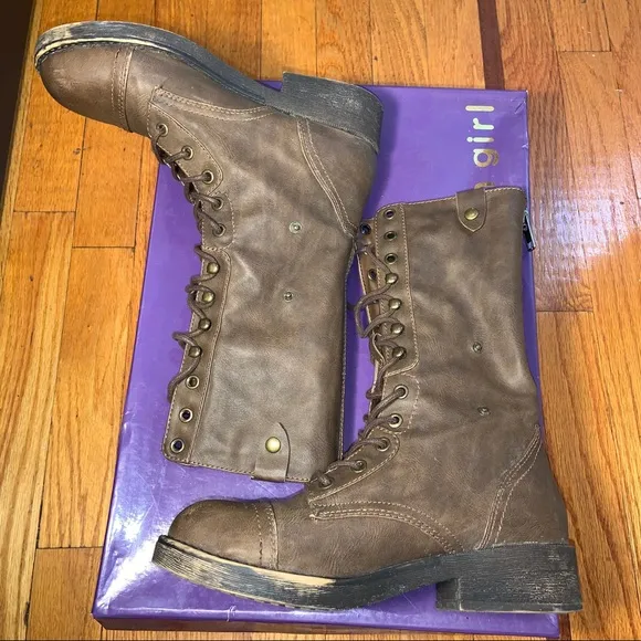 Madden Girl Mid-Calf Combat Boots