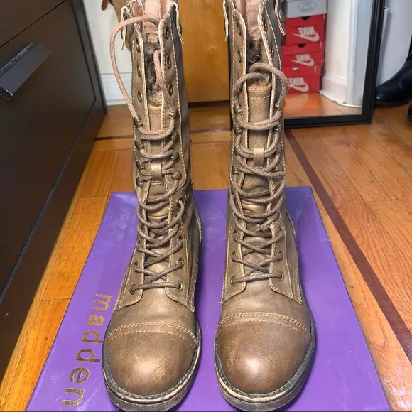 Madden Girl Mid-Calf Combat Boots