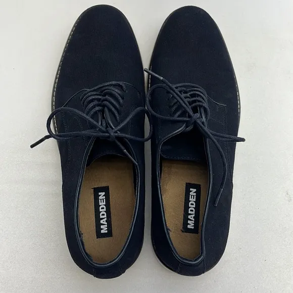 Madden M-David Blue Canvas Casual Lace Up Oxford Loafers Men’s size 10.5
