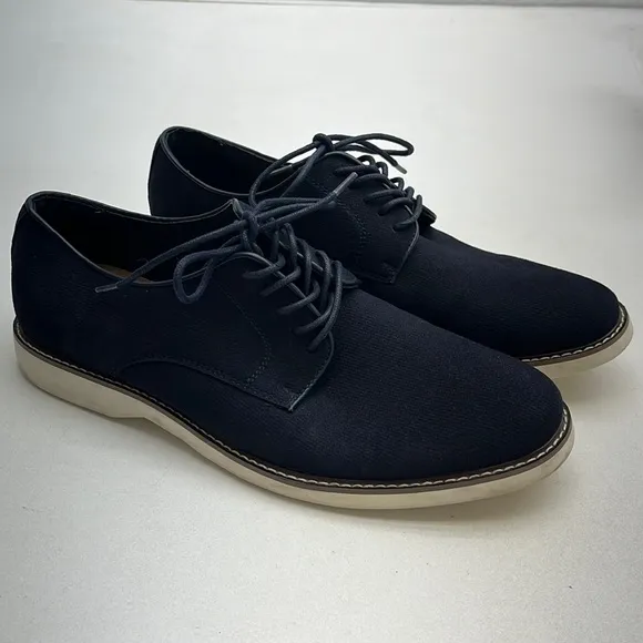 Madden M-David Blue Canvas Casual Lace Up Oxford Loafers Men’s size 10.5