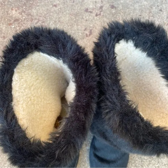 Made in Italy Cristina Fur Leather Upper Winter Boots Sherpa lined