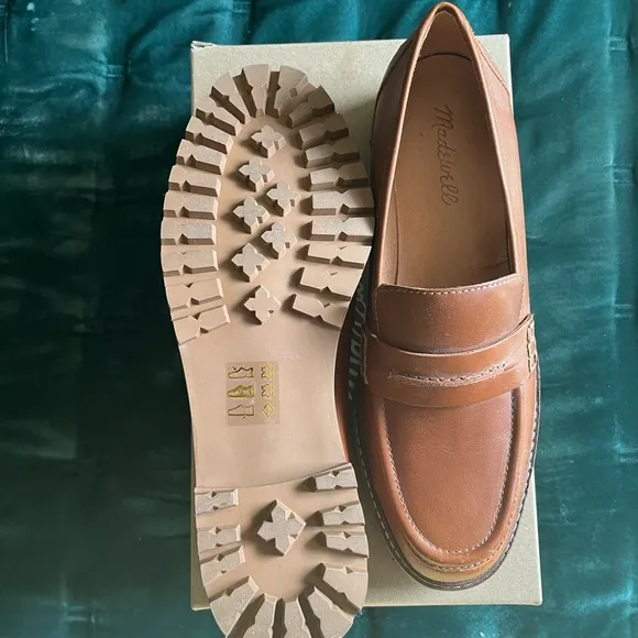 Madewell Brown Leather Loafers with Chunky Sole