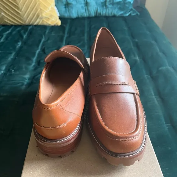 Madewell Brown Leather Loafers with Chunky Sole