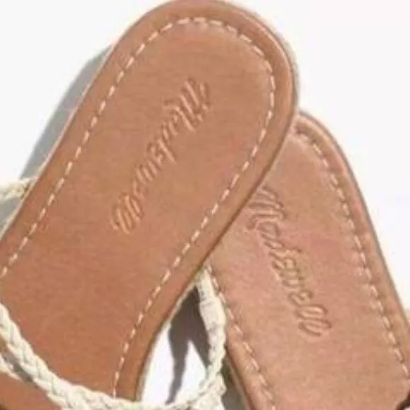 Madewell Kathryn Espadrilles Slide Sandal Flats Leather Sz 7.5 NWoB