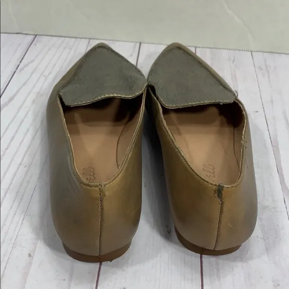 Madewell leather and calf hair pointed flats