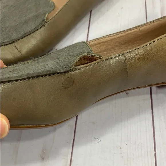 Madewell leather and calf hair pointed flats