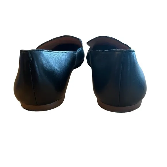 MADEWELL The Frances Skimmer in Black Leather Size 7​​​​​