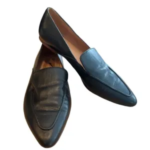 MADEWELL The Frances Skimmer in Black Leather Size 7​​​​​