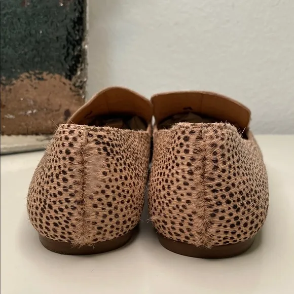 Madewell The Frances Skimmer in Calf Hair Muted Shell Multi Size 9